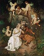 ROBERT, Hubert Titania in ihrer wunderbaren Tauschung begriffen oil painting on canvas